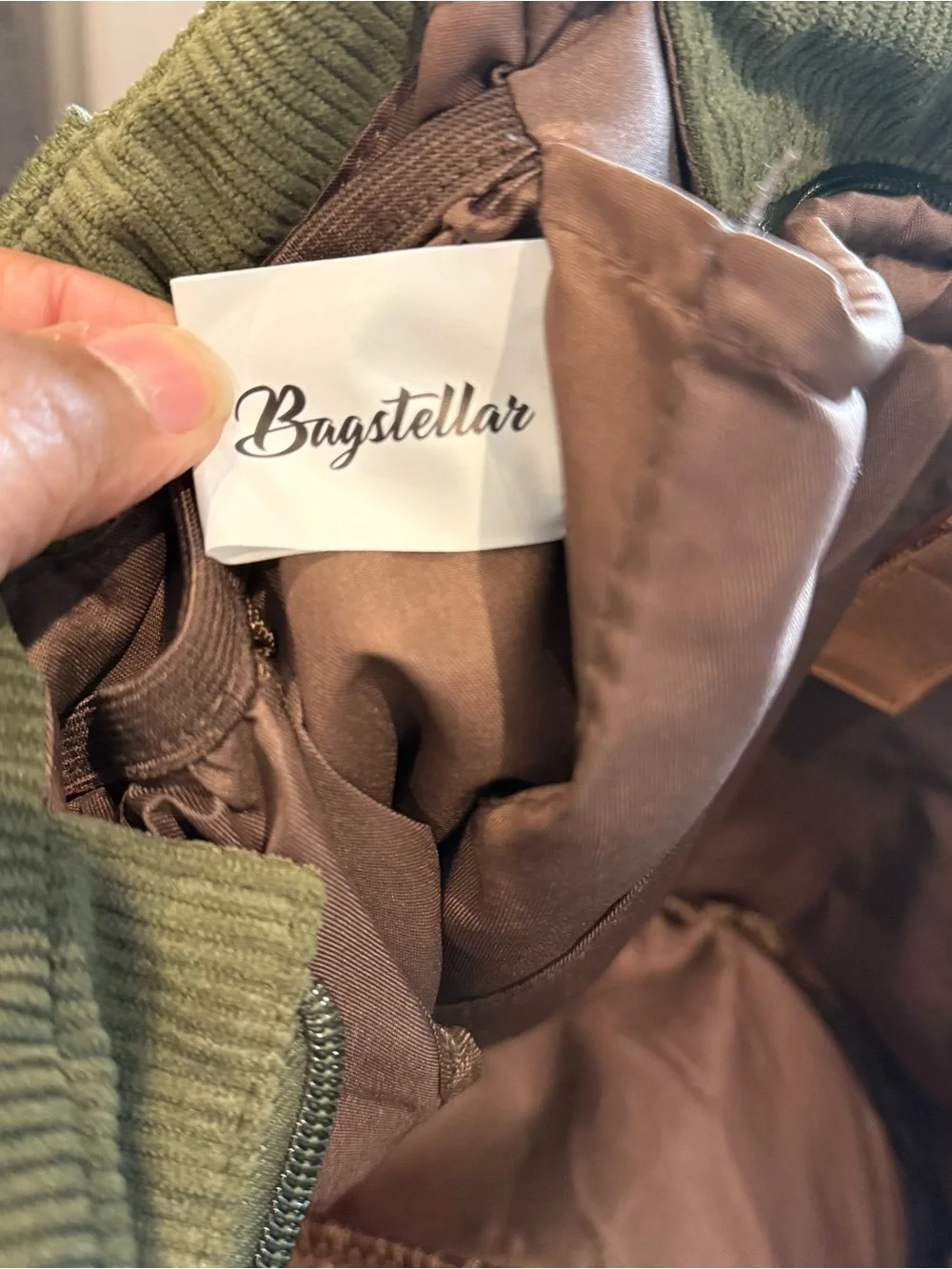 Bagstellar Olive Corduroy Tote/Travel Bag Pre-owned